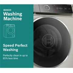 Bosch Serie 8 Front Load Washing Machine (9 Kg, Silver, 1400 rpm)
