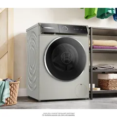 Bosch Serie 8 Freestanding 9 Kg Front Load Washing Machine, WGB2440XGC (Silver Inox, 1400 RPM)