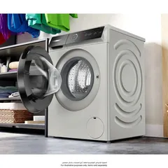 Bosch Serie 8 Freestanding 9 Kg Front Load Washing Machine, WGB2440XGC (Silver Inox, 1400 RPM)