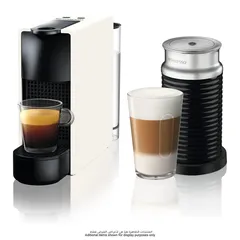 Nespresso Essenza Mini Coffee Machine + Aeroccino 3 Milk Frother, C30-WH-3694-BK (600 ml, 1260 W)