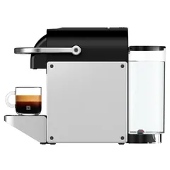 Nespresso Pixie Cofee Machine (0.7 L, Silver) + Aeroccino 3 Milk Frother, D62-SI-3694-BK