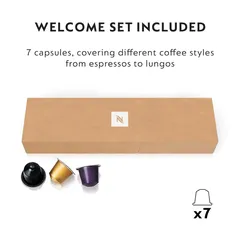 Nespresso Pixie Cofee Machine (0.7 L, Silver) + Aeroccino 3 Milk Frother, D62-SI-3694-BK
