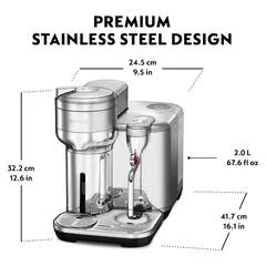 Nespresso Vertuo Creatista Coffee Machine, GCV5-GB-ME-NE (2 L, Stainless Steel)