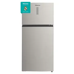 Hisense Freestanding Two Door Top Mount Refrigerator, RT3N635NAD4 (635 L, Silver)