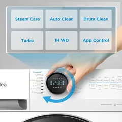 Midea Freestanding 8 Kg Front Load Smart Washer Dryer, MF200D80WBW-GCC (6 Kg Dry, 1400 RPM)