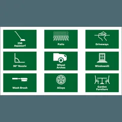 Bosch Nozzle High Pressure Washer For Home & Car Kit (36.5 x 36 x 12 cm)