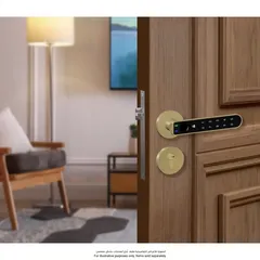 قفل SB ذكي بمقبض إيس (28.5 × 18.3 × 10.5 سم، ذهبي)