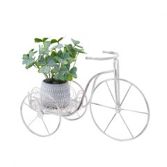 Vintage Garden Bicycle With 1 Pot  Stand (54 x 25 x 36 cm, White)