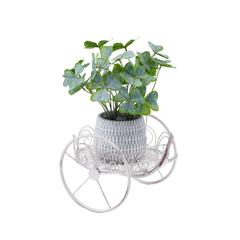 Vintage Garden Bicycle With 1 Pot  Stand (54 x 25 x 36 cm, White)