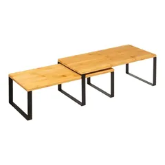 5Five Steel/Bamboo Shelves (2 Pc., L. 40 x D. 19.4 x H. 15.5 cm)