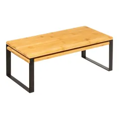 5Five Steel/Bamboo Shelves (2 Pc., L. 40 x D. 19.4 x H. 15.5 cm)