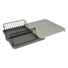 5Five Neo Extndable Dish Drain with Rack (Grey, L. 58.2 x D. 36.2 x H. 10.3 cm)