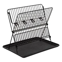 5Five 2-Tier Foldable Dish Drain (L. 42.5 x D. 37.5 x H. 33 cm)