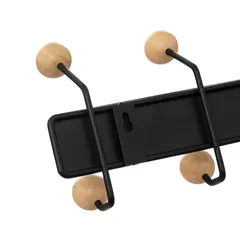 5Five Metal Wood Balls Wall Hook (10 Hooks, L. 44 x D. 7.5 x H. 14 cm)