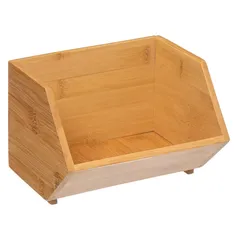 5Five Bamboo Stackable Organizer (Small, L. 17.5 x D. 15.5 x H. 12.5 cm)