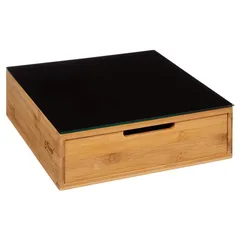 5Five Bamboo Caps Holder Drawer (Black, L. 30 x D. 30 x H. 10 cm)