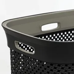 5Five Laundry Basket (Grey, 45 L)