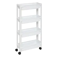 5Five 4-Tiers Extend Trolley (White, L. 37.5 x D. 15 x H. 78.5 cm)