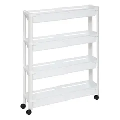 5Five 4-Tiers Extend Trolley (White, L. 37.5 x D. 15 x H. 78.5 cm)