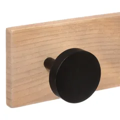 5Five Round Wall Hook (Black, 6 Hooks)