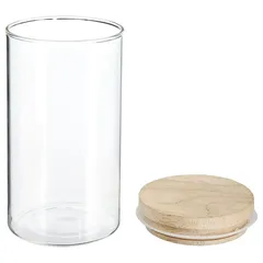 5Five Hermet Glass & Wood Jar (1 L)