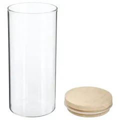 5Five Hermet Glass & Wood Jar (1.3 L)