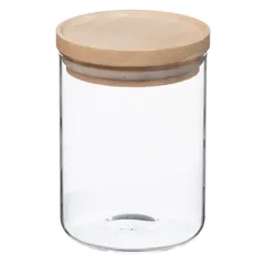 5Five Hermet Glass & Wood Jar (0.6 L)