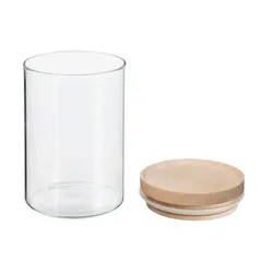 5Five Hermet Glass & Wood Jar (0.6 L)