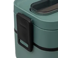 5Five Two-Section Lunch Box with Cutlery (Assorted Colors, 1.4 L)