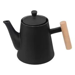 SG Tribecart Ceramic Teapot (Black, 1 L)