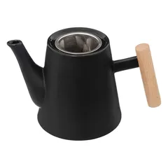 SG Tribecart Ceramic Teapot (Black, 1 L)