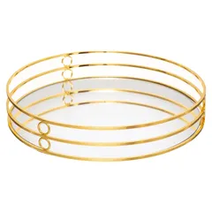 Atmosphera Solar Feel Trays Set (Gold, 30 x 3.7 cm, 2 Pc.)