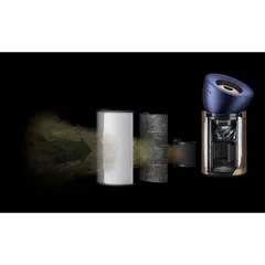 Dyson Big+Quiet Formaldehyde Air Purifier, BP04 DBU/GD SA/AE/LB/QA/KW CORE (Satin Dark Blue & Gold, 100 m2)