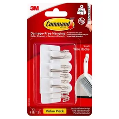 3M Command Small Wire Hooks Value Pack (Up to 225 g)