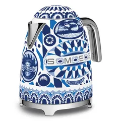 SMEG 50's Style Aesthetic Blue Mediterraneo Electric Kettle, KLF03DGBUK (Blue, 3000 W, 1.7 L)