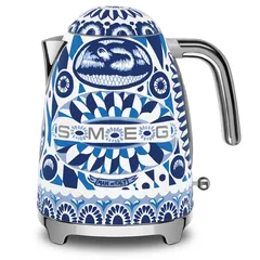 SMEG 50's Style Aesthetic Blue Mediterraneo Electric Kettle, KLF03DGBUK (Blue, 3000 W, 1.7 L)