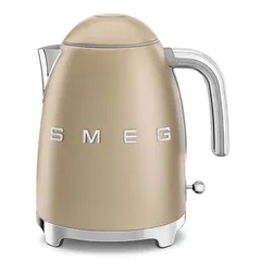 SMEG Retro 50's Style Electric Kettle, KLF03CHMUK (1.7 L, 3000 W, Pale Gold)