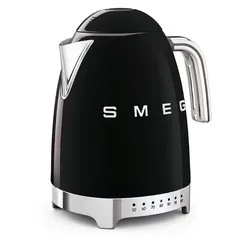 SMEG Retro 50's Style Electric Kettle, KLF04BLUK (1.7 L, 3000 W, Glossy Black)