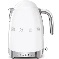 SMEG Retro 50's Style Electric Kettle, KLF04WHUK (1.7 L, 3000 W, Glossy White)