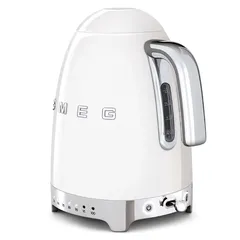 SMEG Retro 50's Style Electric Kettle, KLF04WHUK (1.7 L, 3000 W, Glossy White)