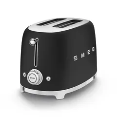 SMEG 50's Style Retro 2-Slice Toaster, TSF01BLMUK (Matte Black, 950 W)