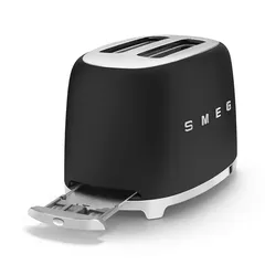 SMEG 50's Style Retro 2-Slice Toaster, TSF01BLMUK (Matte Black, 950 W)