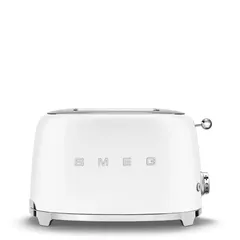 SMEG 50's Style Retro 2-Slice Toaster, TSF01WHMUK (Matte White, 950 W)