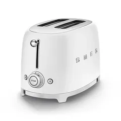 SMEG 50's Style Retro 2-Slice Toaster, TSF01WHMUK (Matte White, 950 W)