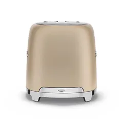 SMEG 50's Style Retro 2-Slice Toaster, TSF01CHMUK (Matte Pale Gold, 950 W)