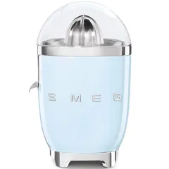 SMEG Retro 50's Style Manual Pressure Electric Citrus Juicer, CJF11PBUK (70 W, Glossy Pastel Blue)