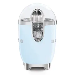 SMEG Retro 50's Style Manual Pressure Electric Citrus Juicer, CJF11PBUK (70 W, Glossy Pastel Blue)