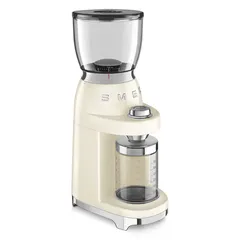 SMEG 50's Style Retro Coffee Grinder, CGF11CRUK (150 W, Glossy Cream)