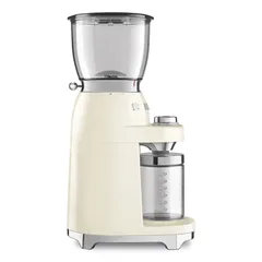 SMEG 50's Style Retro Coffee Grinder, CGF11CRUK (150 W, Glossy Cream)