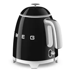 SMEG 50's Style Retro Kettle, KLF05BLUK (0.8 L, Glossy Black, 1400 W)